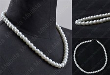 STUNNING BRIDAL FAUX PEARL NECKLACE 3M193 