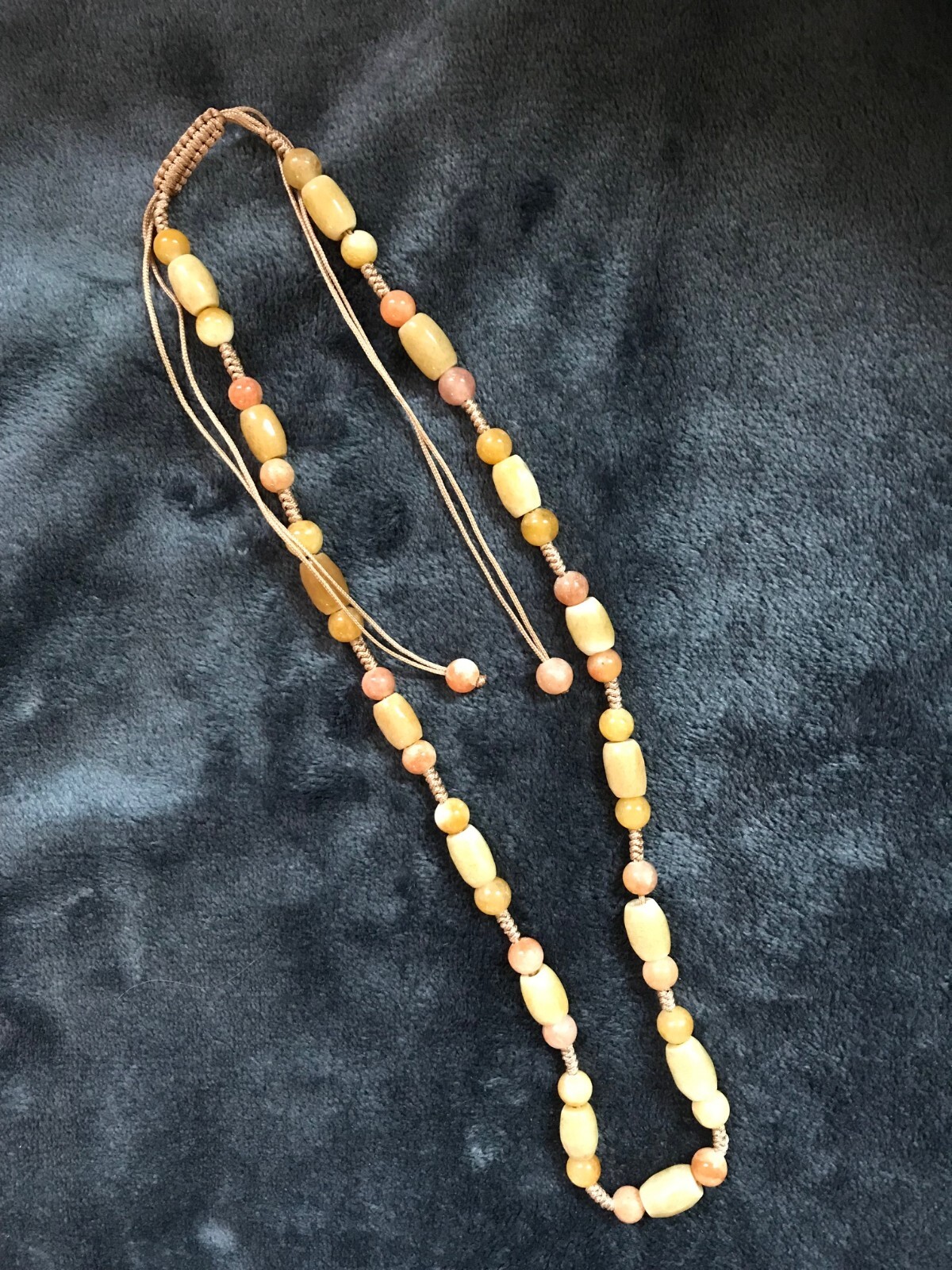 24" Drawstring adjustable Natural Bead Handcrafte… - image 1