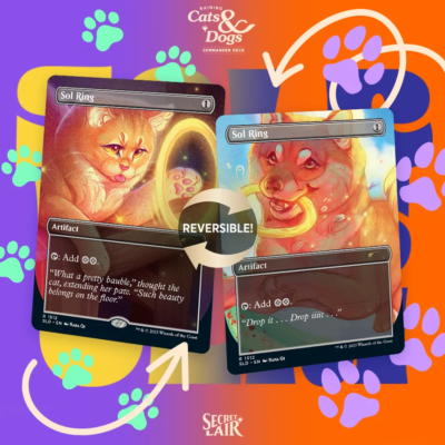 Sol Ring Full Art FOIL - SLD 1512 Raining Cats and Dogs - NM EN