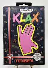 Klax (Sega Genesis, 1990) Authentic Complete CIB W/ Manual And Hangtag Attached