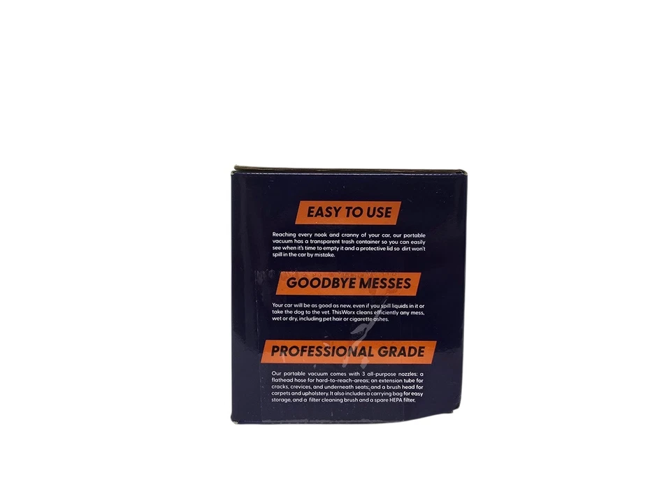 THISWORX TWC-01 Car Vacuum Cleaner+16ft Cord+Bag+Accessory Kit Black - Image 2 of 4