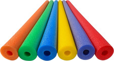 Play22 Pool Noodles Foam 6 Pack - Extra Dense Foam Swim Noodles for Pool, Lake