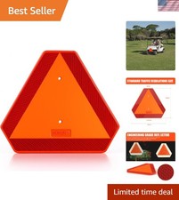 Slow Moving Vehicle Sign Triangle Sign 14"x16" Engineering Grade Reflective U...