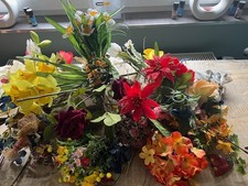 XXL Sammlung Kunstblumen Seidenblumen  Konvolut Dekoration Basteln 