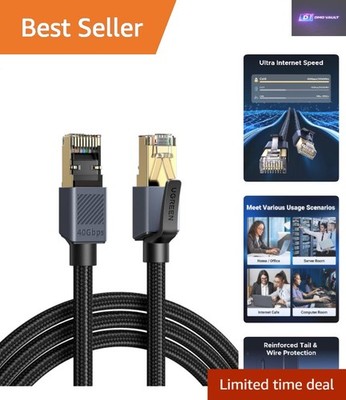 High-Speed 3M Cat 8 Ethernet Kabel - 40Gbps, PoE unterstützt, Anti-Interferenz