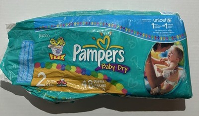 Vintage 2006 Pampers Baby Dry Size 2 Diapers Elmo UNICEF
