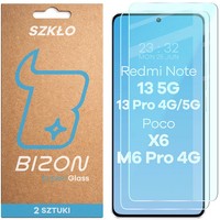 2X Schutzglas FüR Xiaomi Poco X6/M6 Pro 4G/Redmi Note 13 5G/13 Pro 4G/5G Bizon