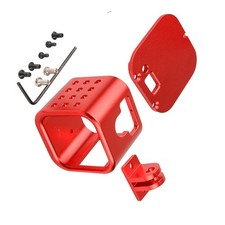 Red Aluminium Alloy Protective Housing Case Frame for GoPro Hero 4/5 Session;