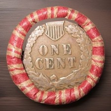 Sealed Wheat Penny Roll W/ Indian Head Tails On BOTH ENDS! Wheat/Indian Cents