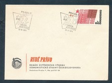 D514904 Czechoslovakia Rude Pravo Cover Prague 1974