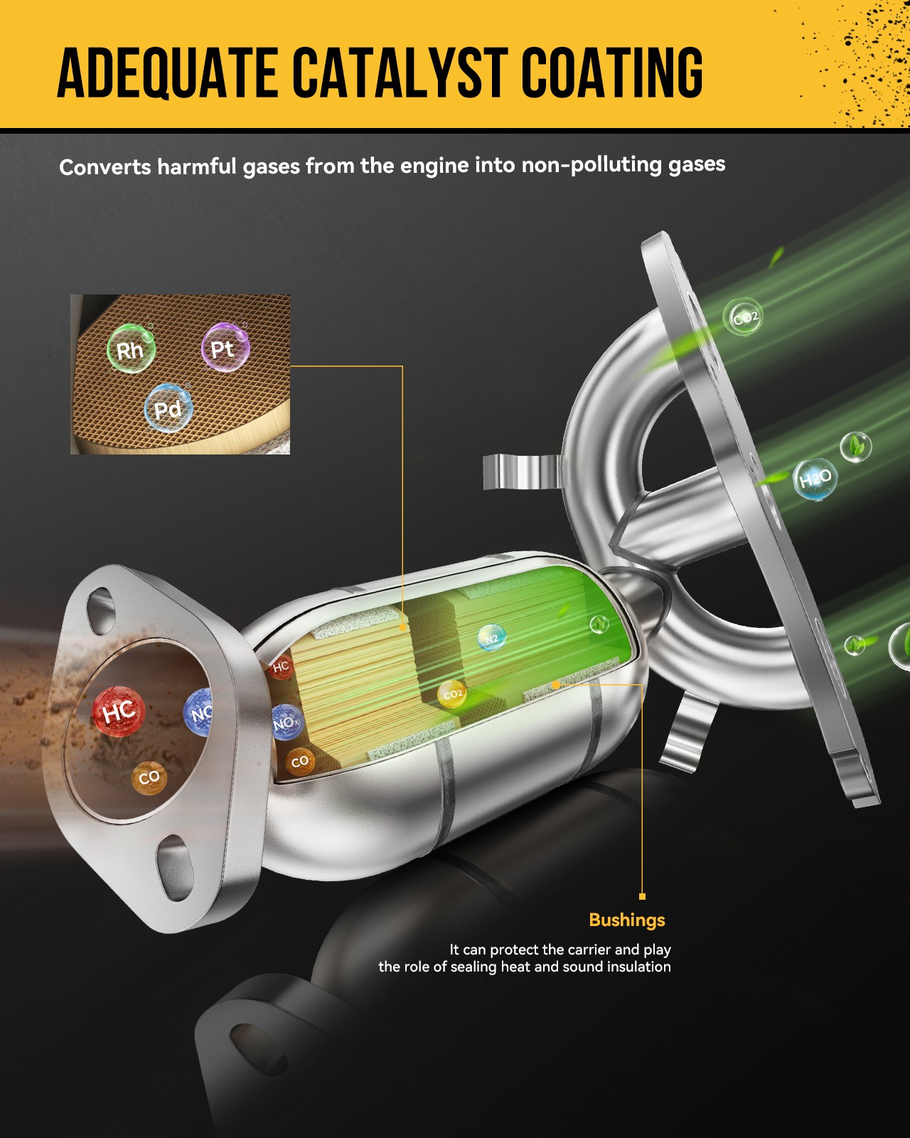 Exhaust Manifold Catalytic Converter For 1997-2001 Toyota Camry 1999-2001 Solara