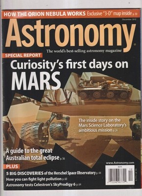 Astronomy December 2012 Curiosity's First Days On Mars, Orion Nebula, Fight Ligh