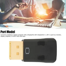 DisplayPort to VGA Adapter 1920x1080 60Hz DP to VGA Adapter Male to Female
