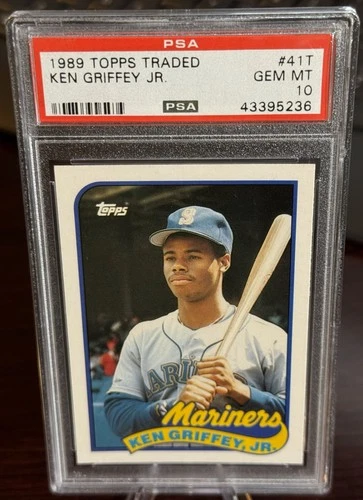 1989 KEN GRIFFEY JR TOPPS TRADED ROOKIE PSA 10  MARINERS HOF 50-50? (236)