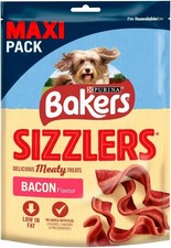 Bakers Maxi Pack Sizzlers Dog Treats Bacon Flavour, 185g 74.27 per kilo
