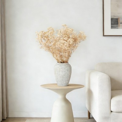 Konservierte Gypsophila Blumen (Baby s Breath), natürlicher Sahnestrauß, 60 cm, 100 g