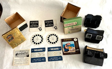 Vintage Sawyer's Black Bakelite View-Masters Boxes Popeye Reels Marineland
