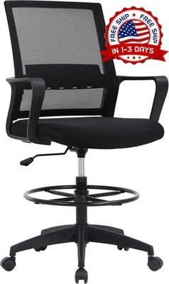 Silla De Oficina Ergonomica Con Soporte Lumbar Y Apoyabrazos Ajustable Black 360