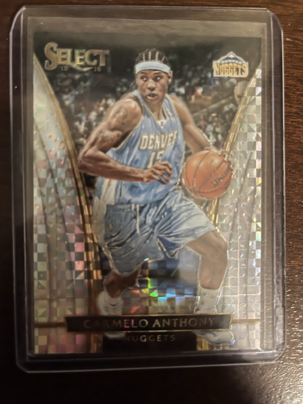 2015-16 Panini Select Courtside Carmelo Anthony #295 Silver Checker Board Prizm