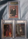 3 Graded Michael Jordan Card Lot, 1 9.5, 2 8's, Graded By Beckett, Read For Info