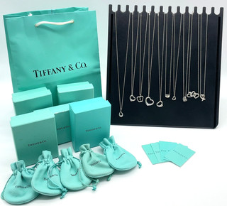 Auth Tiffany Elsa Peretti /Picasso /open heart necklaces Set of 10 W/B SK120086