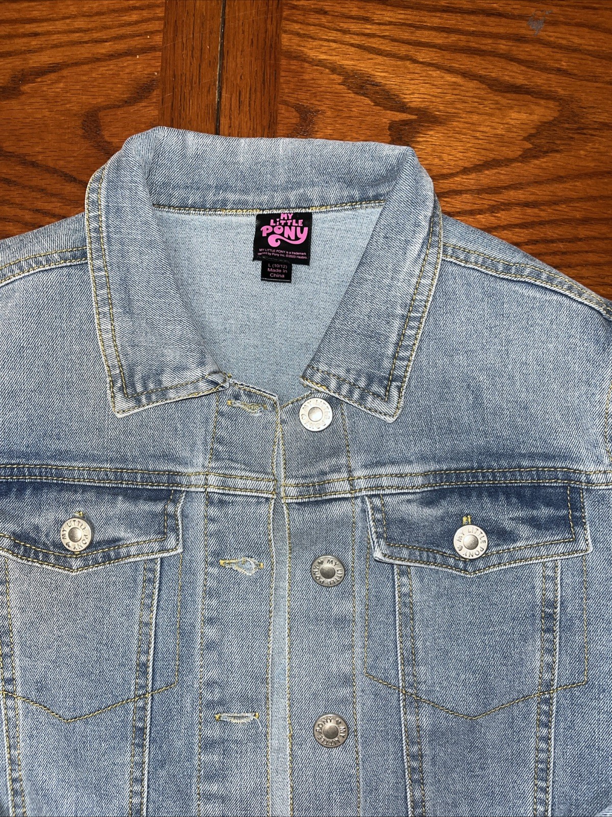 Giacca jeans bambina My Little Pony taglia 10 12 grande blu chiaro nuova con etichetta