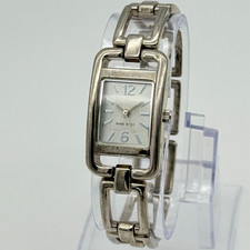 Women's NINE WEST 9W Classic Silver Tone Linked Bracelet Watch, Runs, 9W/1039