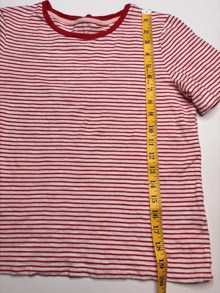Camiseta Boden listrada vermelha manga curta algodão tamanho XS - Imagem 3 de 4
