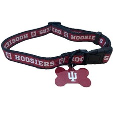 Indiana University HOOSIERS Pet Collar  ID Tag Set Medium 12-16  