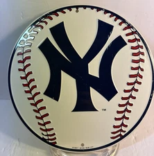 New York Yankees 12" X 12" Diameter Embossed Aluminum Sign