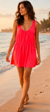 NWT! MADEWELL Neon Orange SILK Racerback Mini Sundress Dress 8