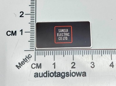 Sansui Electric Co. LTD. Turntable Dust Cover Badge Logo Emblem Custom Aluminum