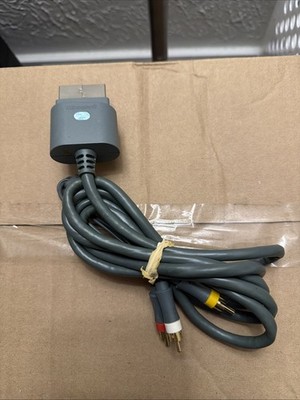 Genuine OEM Microsoft XBOX 360 Composite GREY AV Cable X810972-001 Tested