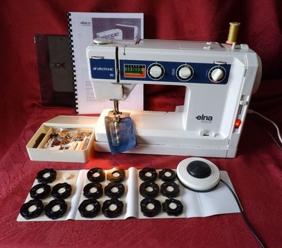 Elna SU Air elektronische Nähmaschine +18 Sticknocken funktionstüchtig