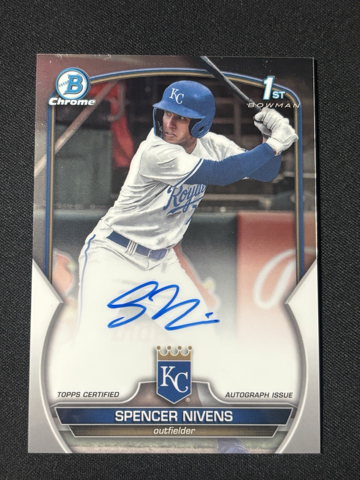 2023 Bowman Draft Chrome Prospect Auto Spencer Nivens #CDA-SN ROYALS