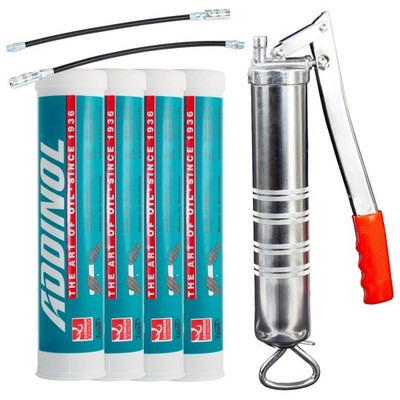 ADDINOL Mehrzweckfett L 3 4 X 400 g + Fettpresse BockTec Lithiumseifenfett fett