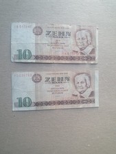 10 Mark Scheine DDR 1971 2 Stück