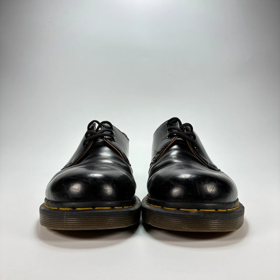 Zapatos Oxford Dr. Martens 1461 negros de cuero liso informales con cordones para mujer talla 9” Foto 2 de 4
