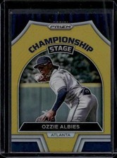 2022 Panini Prizm #CS-3 Ozzie Albies Championship Stage Gold Prizm #/10