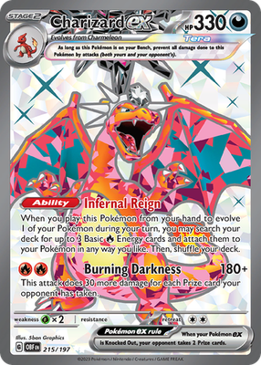 【海外版】charizard ex 215/197リザードンex Charizard ex 215/197 Ultra Rare Obsidian Flames Pokemon NM/M | eBay