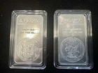 Lot Of 2 APMEX 1 Troy Oz Silver Bars - .999 Fine Encased In Plastic