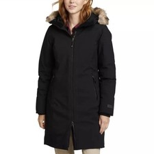 Eddie Bauer Ladies' Waterproof Down Stadium Coat   Black   Size XL