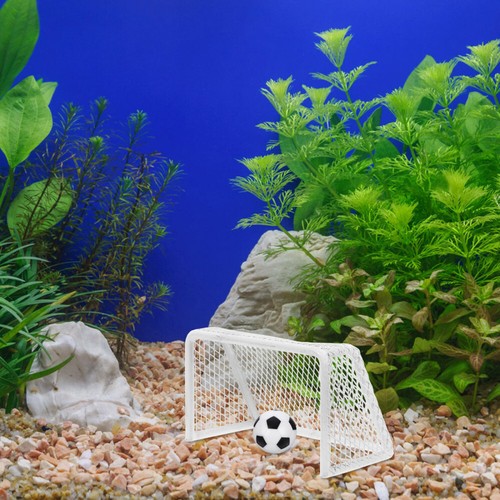 5 PCS Mini Football Goal Stand Baby Soccer Decor for Fish Tank Decoration