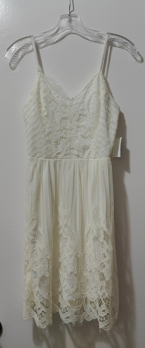 Charlotte Russe Women's Off-White Lace Lined Dress Size S | eBay Charlotte Russe Women's Off-White Lace Lined Dress Size S | eBay