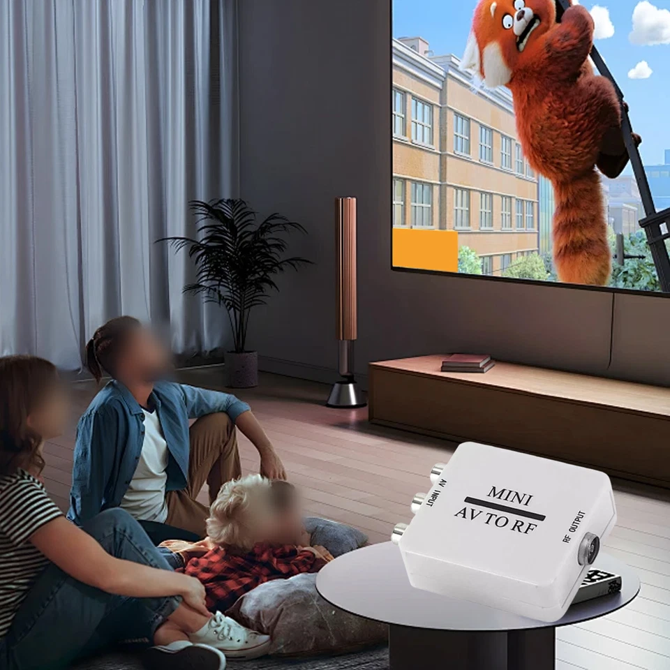 RCA/Composite A/V To RF/Coax/Coaxial Converter RF Modulator AV 2 COAX Adapter - Image 4 of 4