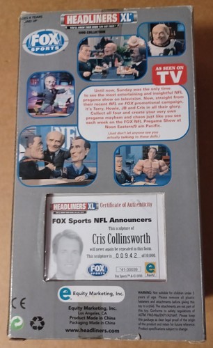 Mint Unopened Chris Collinsworth Fox Sports Headliner XL COA Low Serial Number - Picture 2 of 11