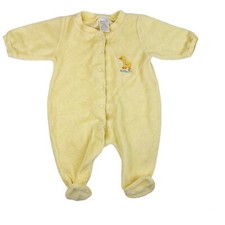 Vintage Starting Out Terry One Piece Footed Sleeper Yellow Duck USA Size 3M