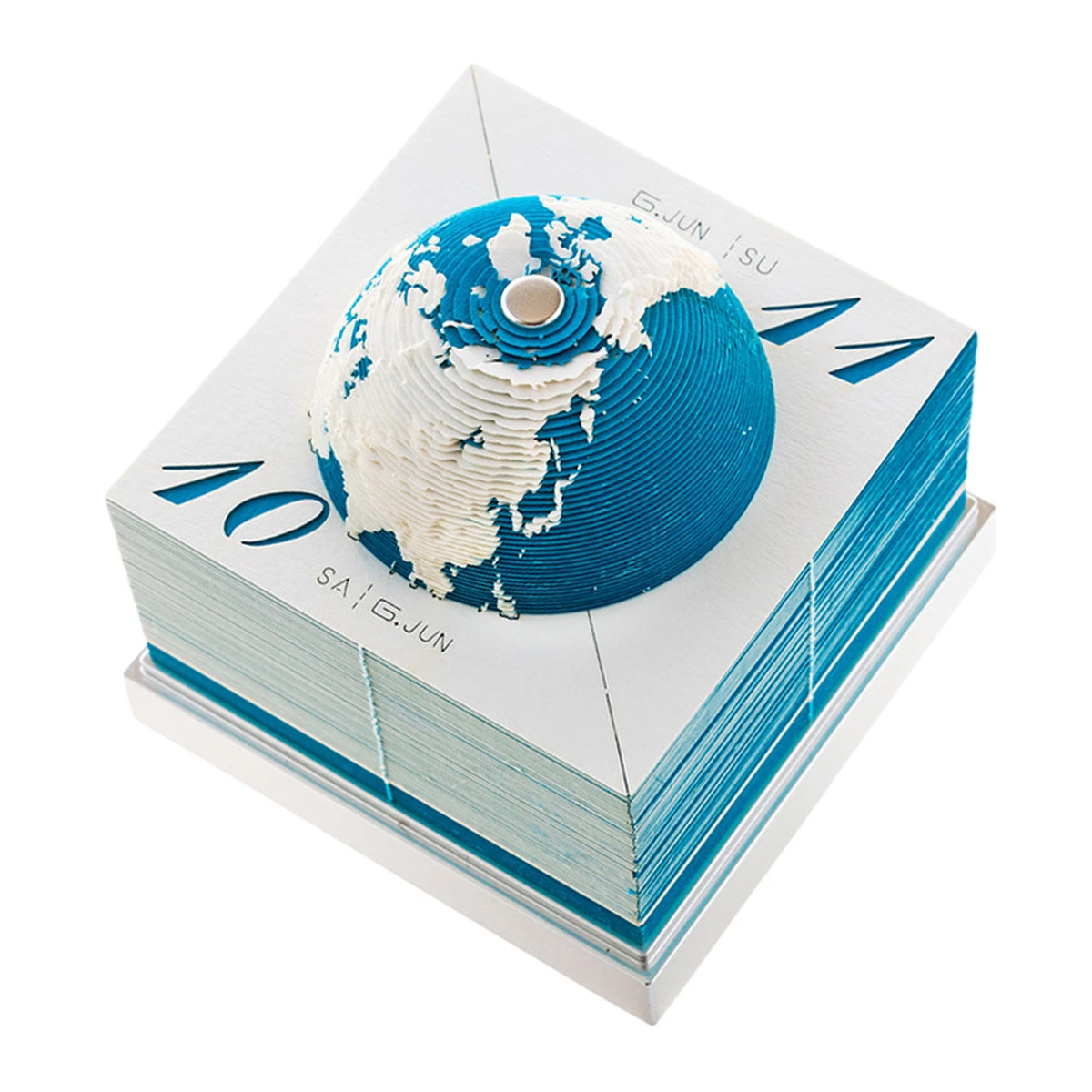 Earth Calendar 3D Art Calendar Memo Pad 2024 Rip-Away Paper Carving Sticky  | eBay