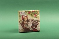 "Servietten \"Cats In Basket\" Ambiente Papierservietten 25X25 Cocktail Serviette"