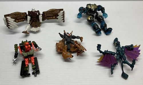 Lot Of 5 Vintage 1990s Transformers Beast Wars Figures - READ
